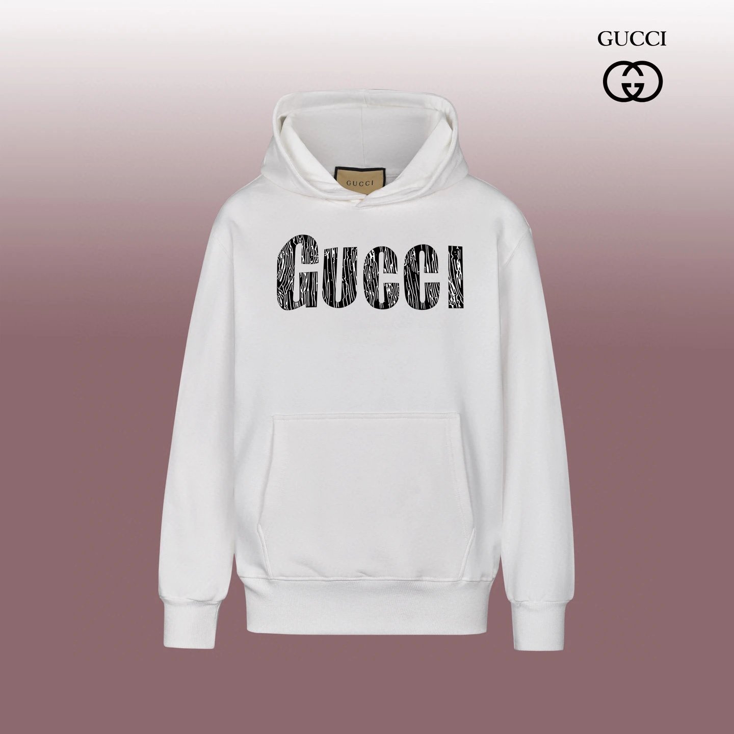 Gucci Logo Print White Hoodie - 9