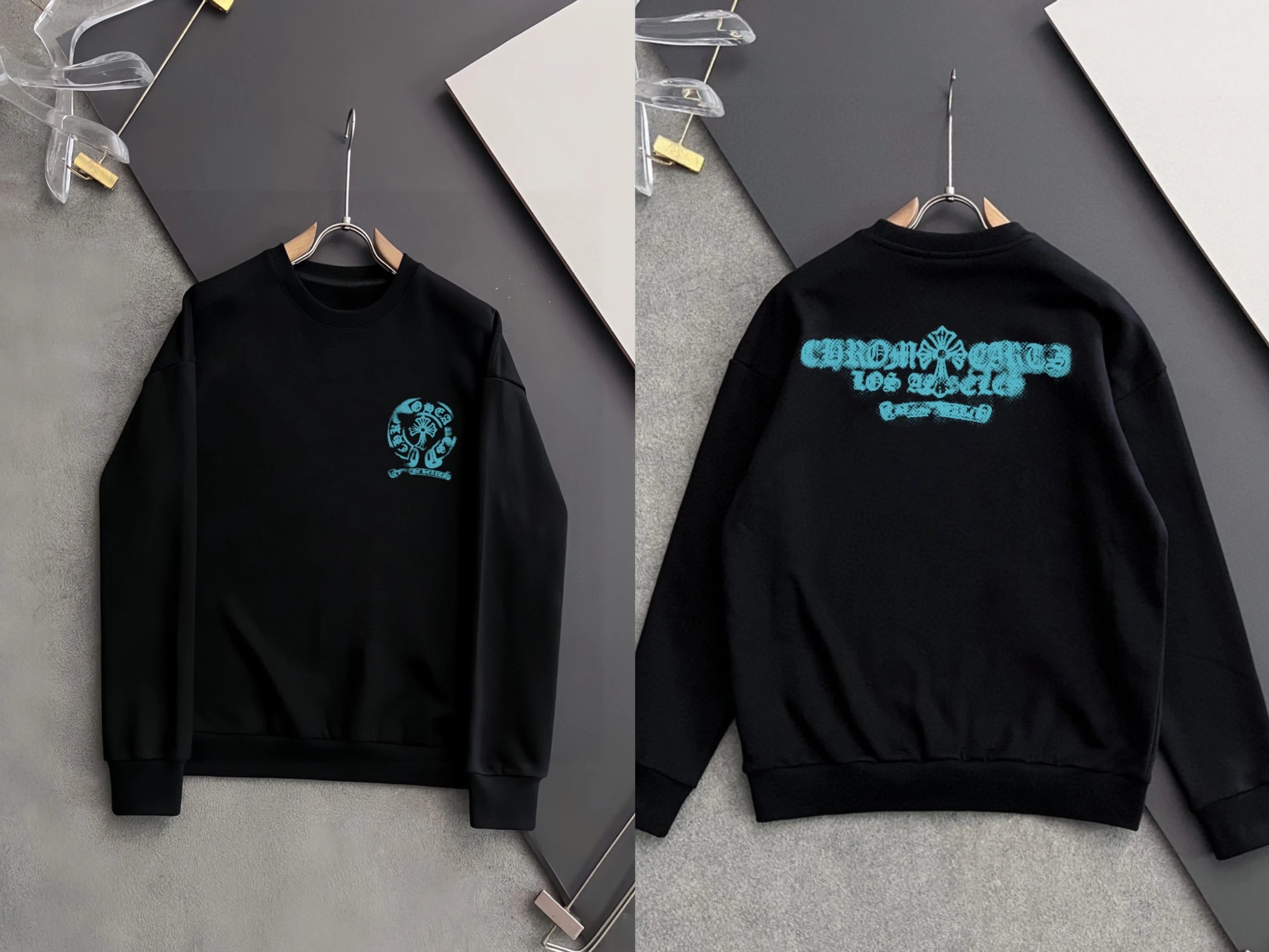 Chrome Hearts Logo Embroidered Crewneck Sweatshirt White Hoodie - 4