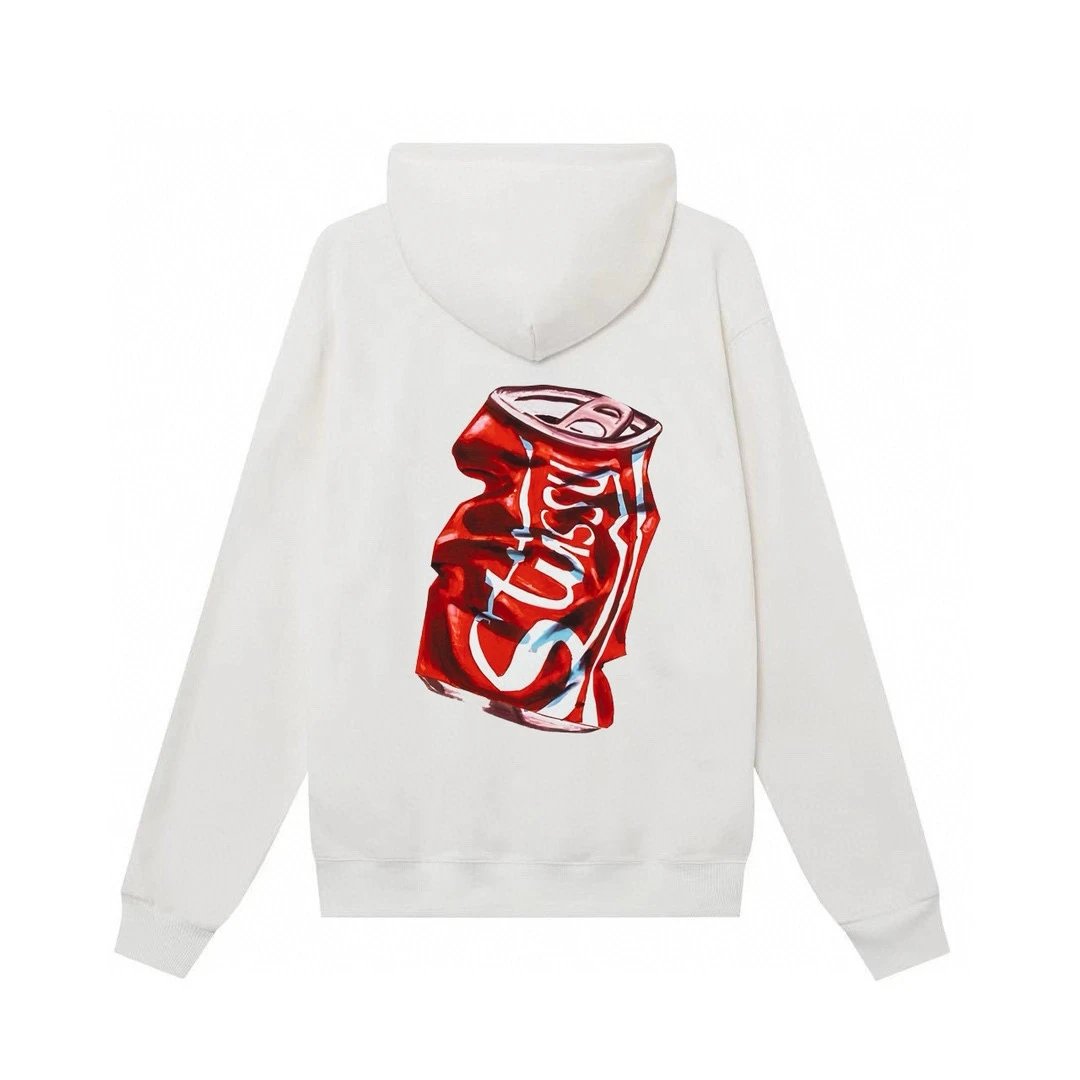 Stussy Soda Can Hoodie White Red