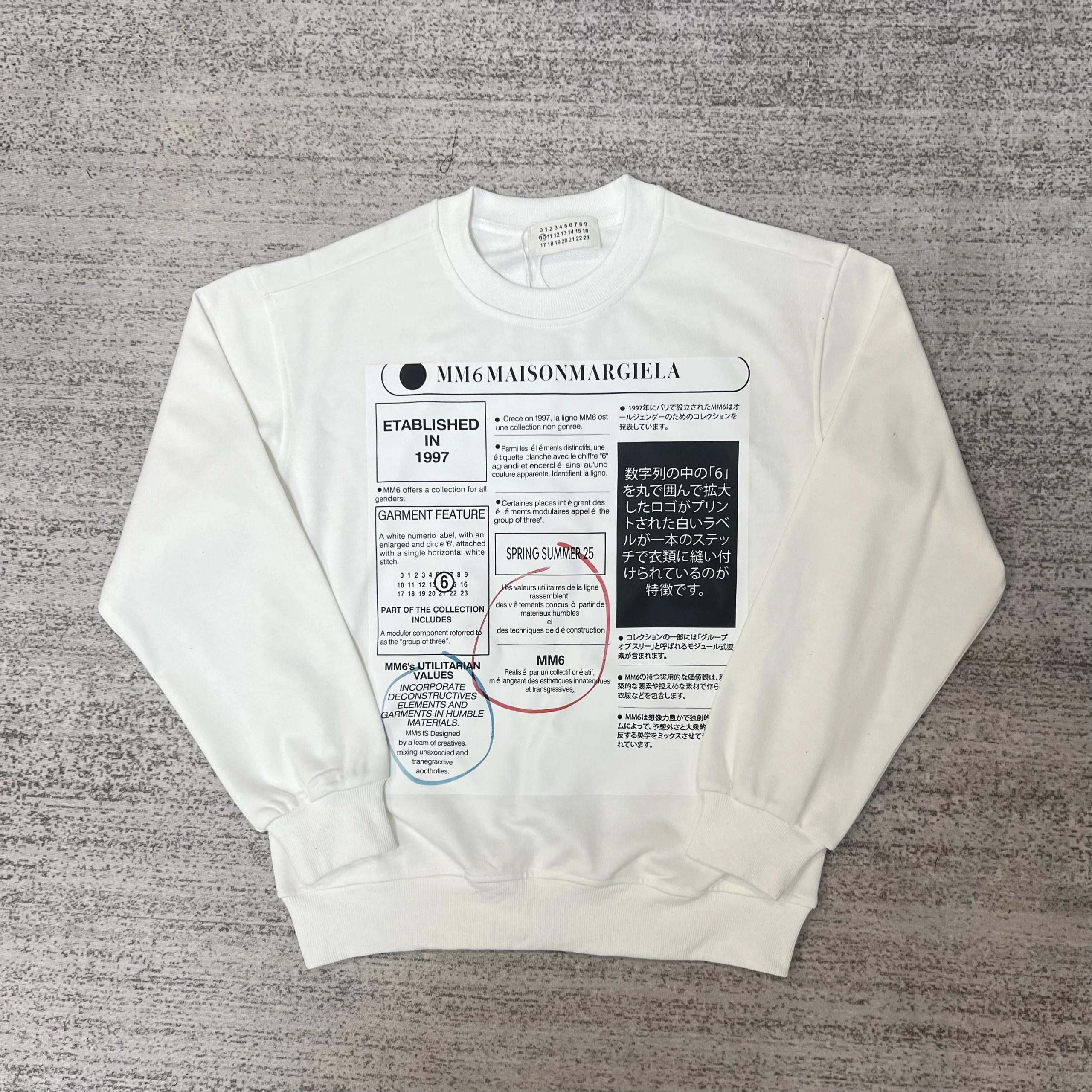 Supreme x Maison Margiela Number Grid Crewneck Black Hoodie - 19