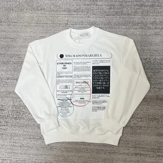 Maison Margiela Hoodies & Sweatshirts Crewneck sweatshirt with numeric graphic print product detail image 18