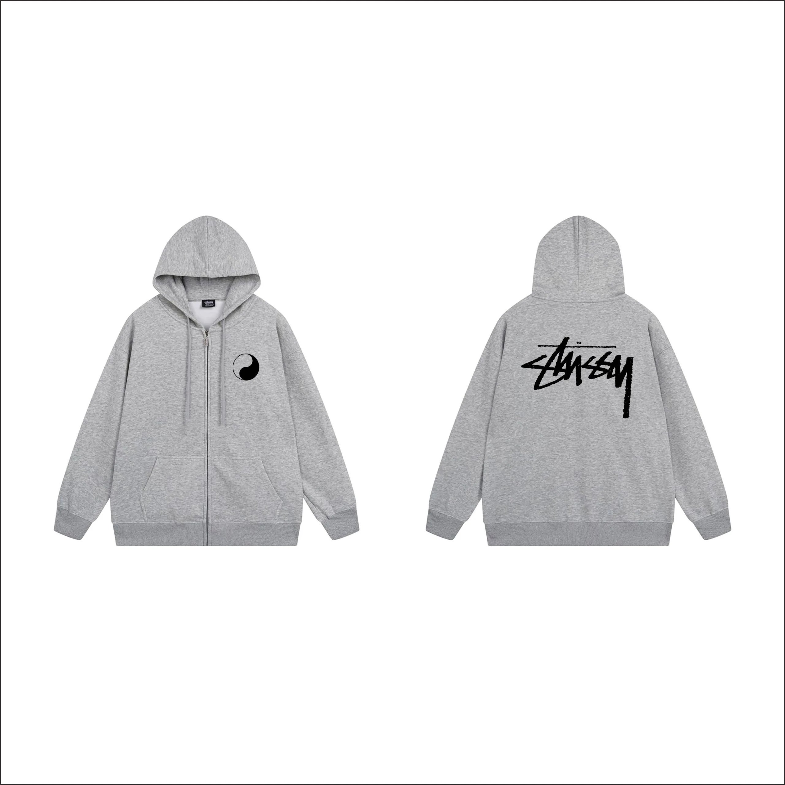 Stussy Dice Print Zip-Up Hoodie Black - 6