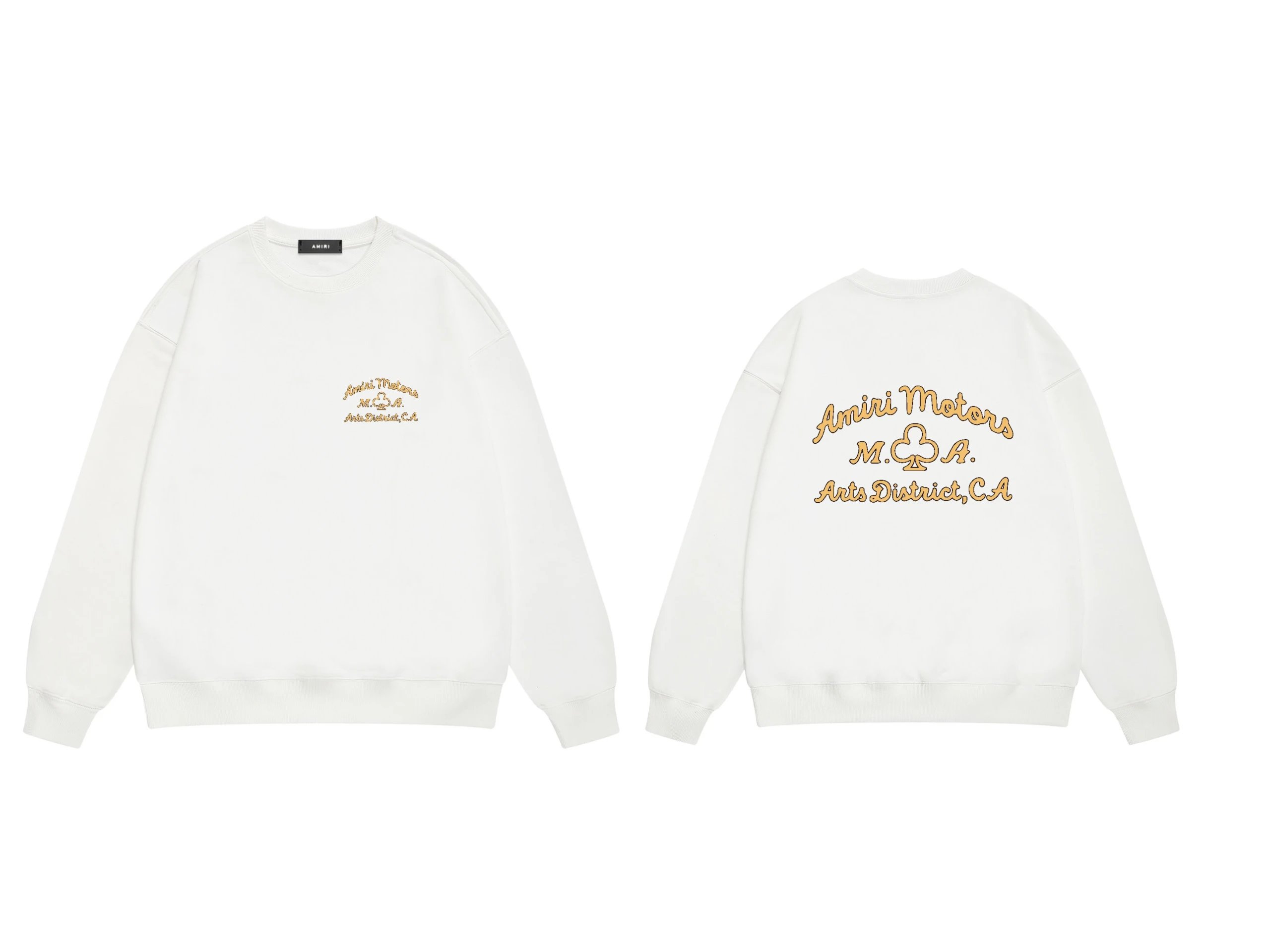 Amiri Logo Embroidered White Hoodie - 11