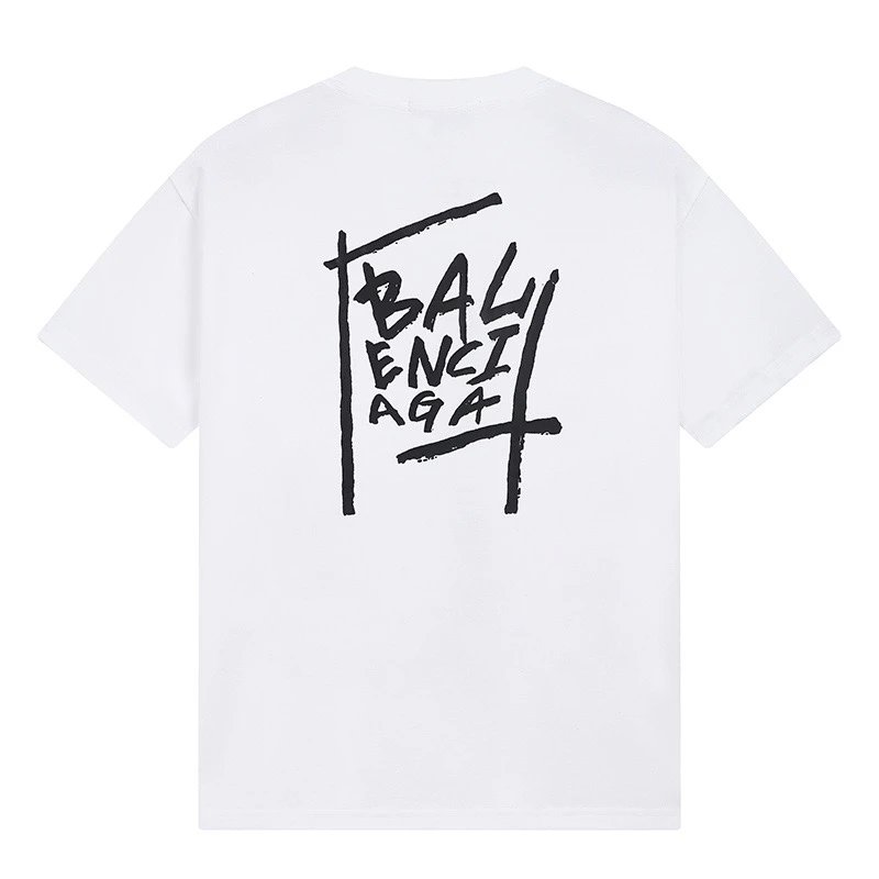 Balenciaga Hand Lettered Back Graphic Tee White
