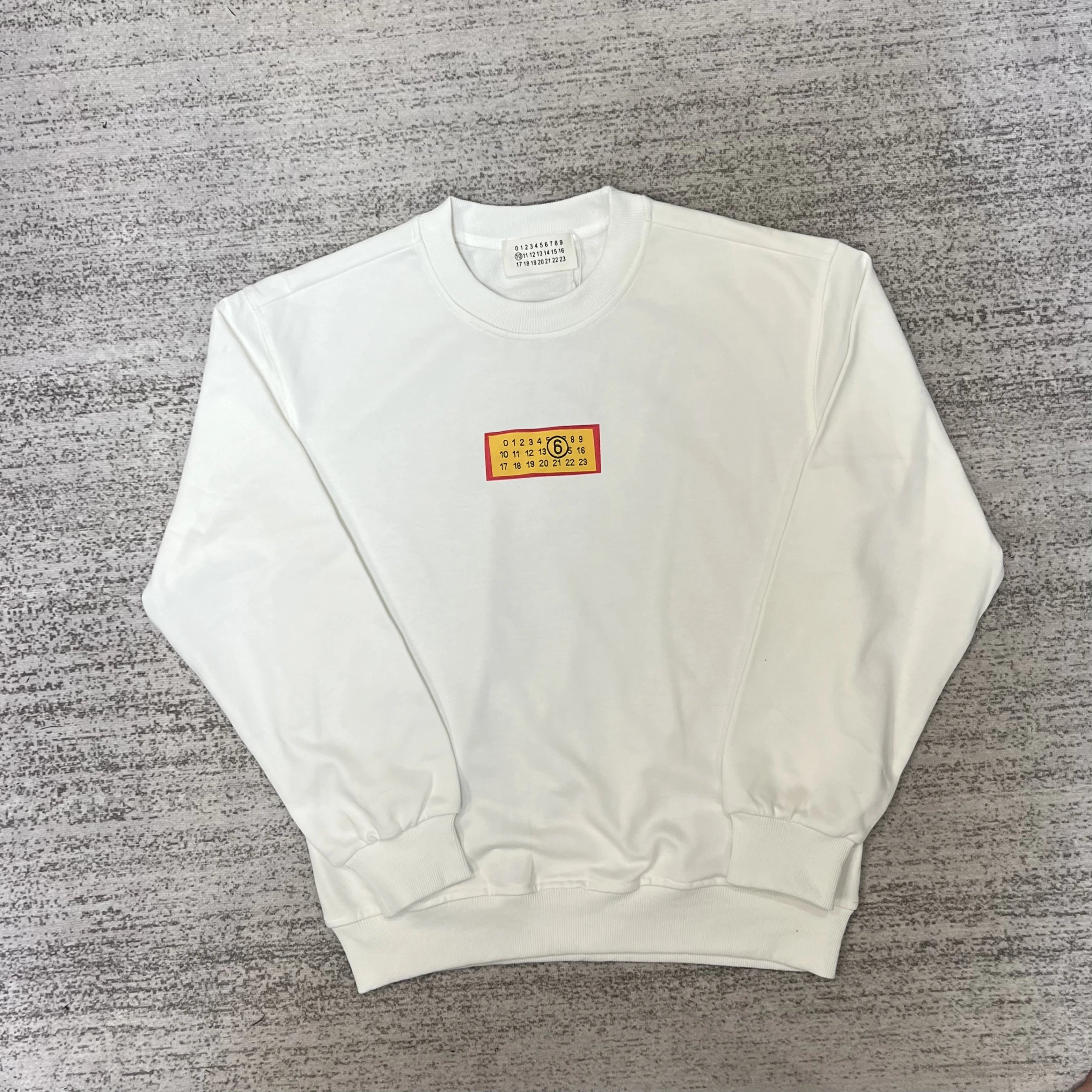 Supreme x Maison Margiela Number Grid Crewneck Black Hoodie - 28