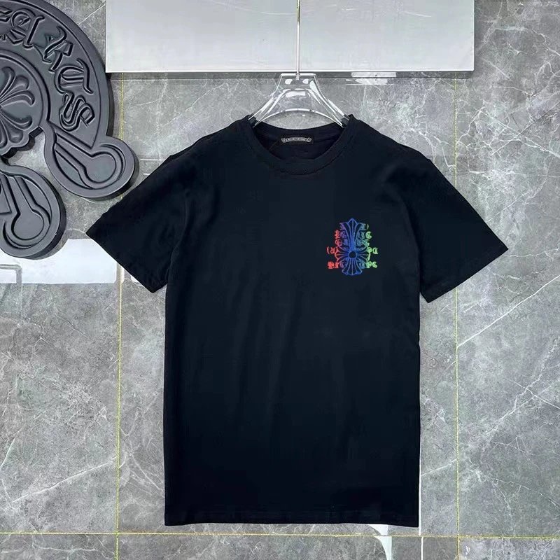 Chrome Hearts Rainbow Cross Graphic Tee Black