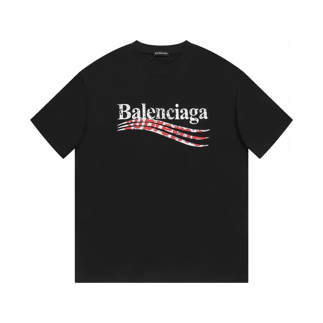 Balenciaga Political Campaign Logo Tee Black