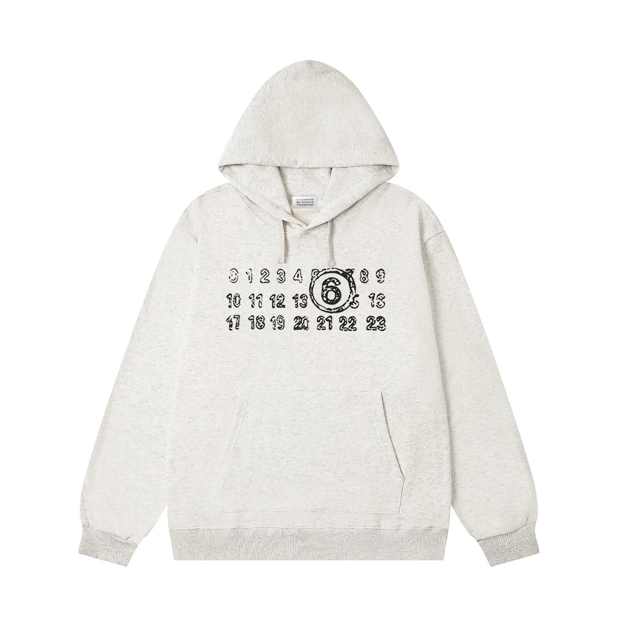 MM6 Maison Margiela Numbers Hoodie Oatmeal