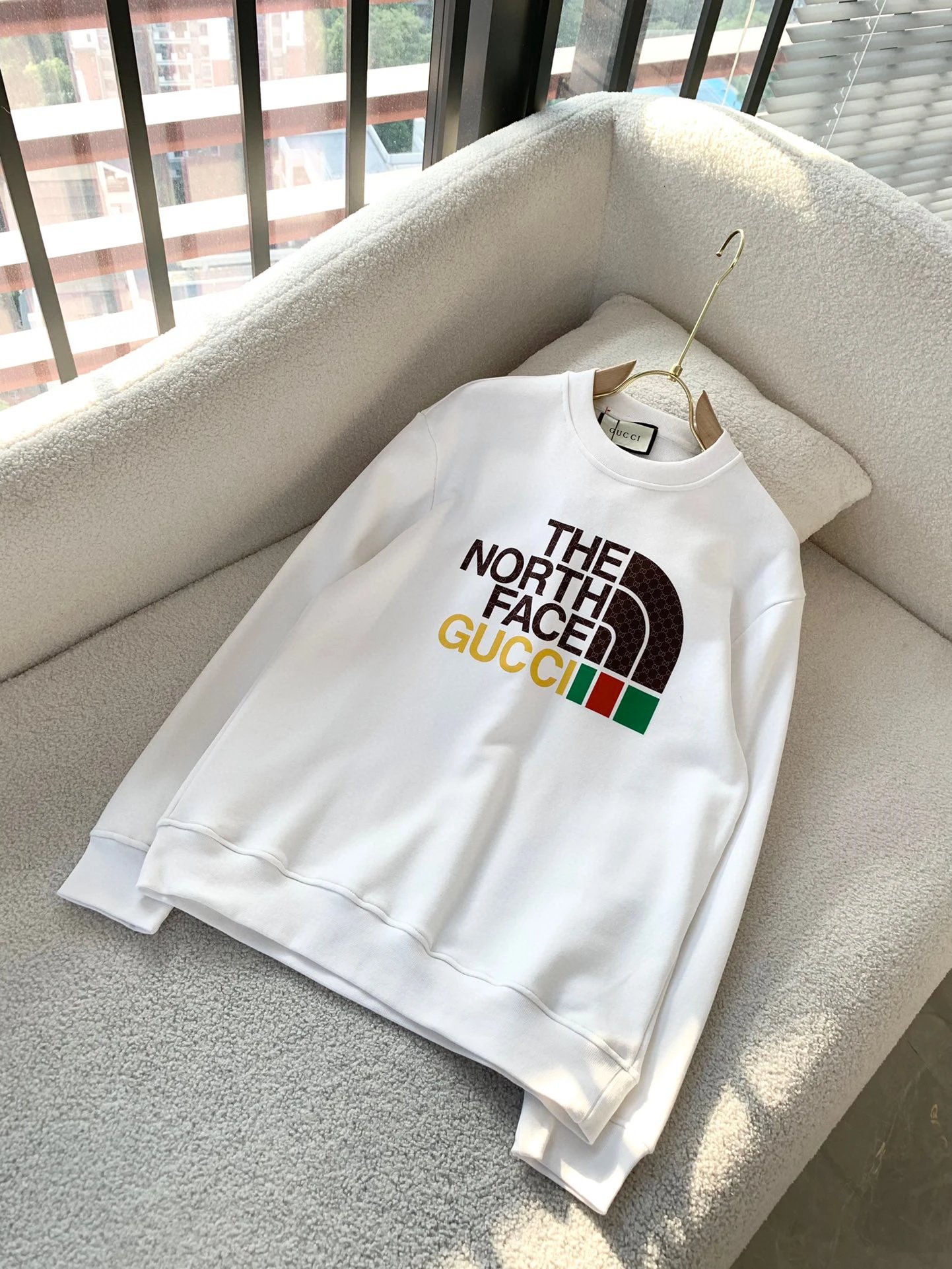 Gucci Lightning Logo White Hoodie - 7