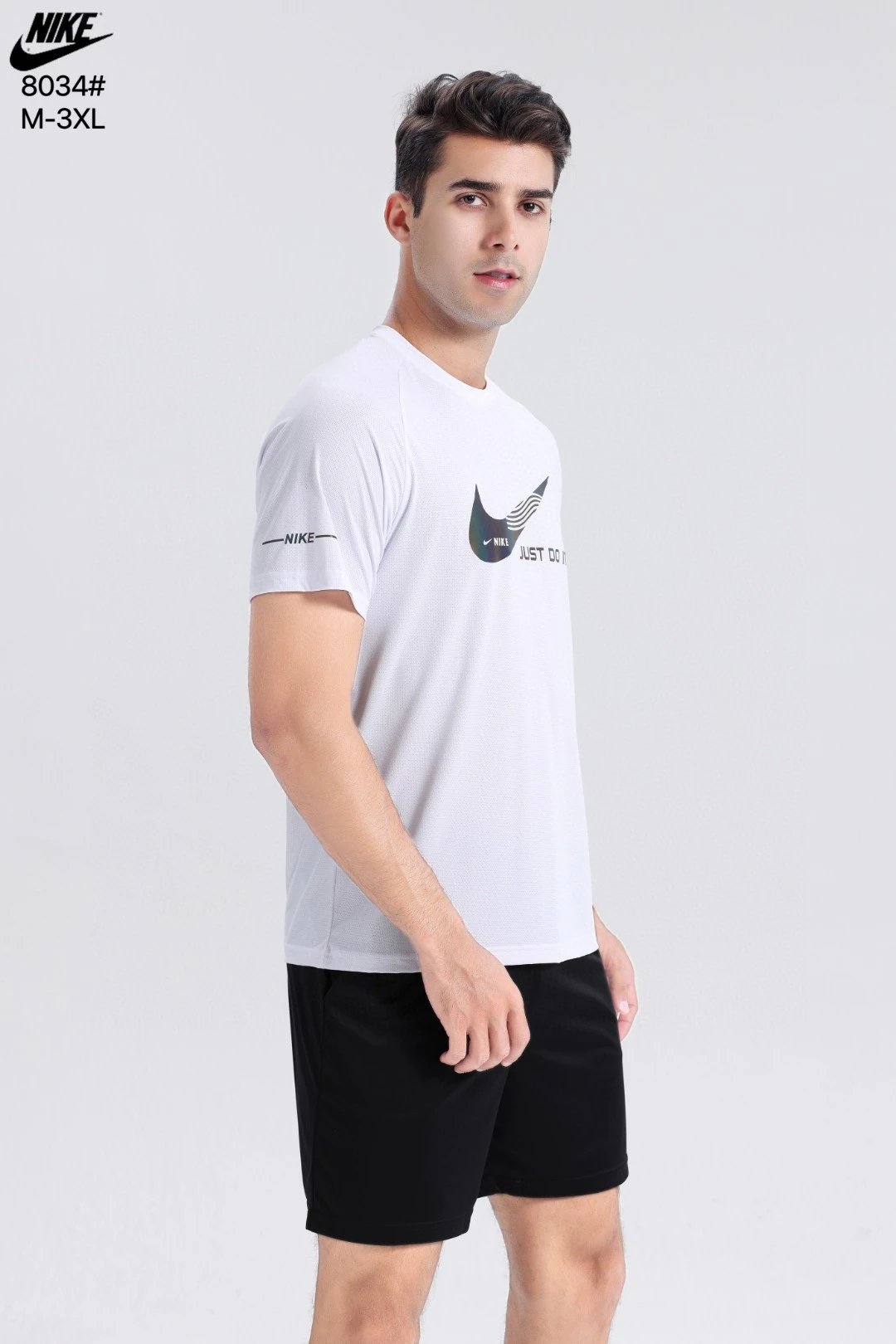 Nike Dri-Fit Just Do It Iridescent Swoosh Tee White