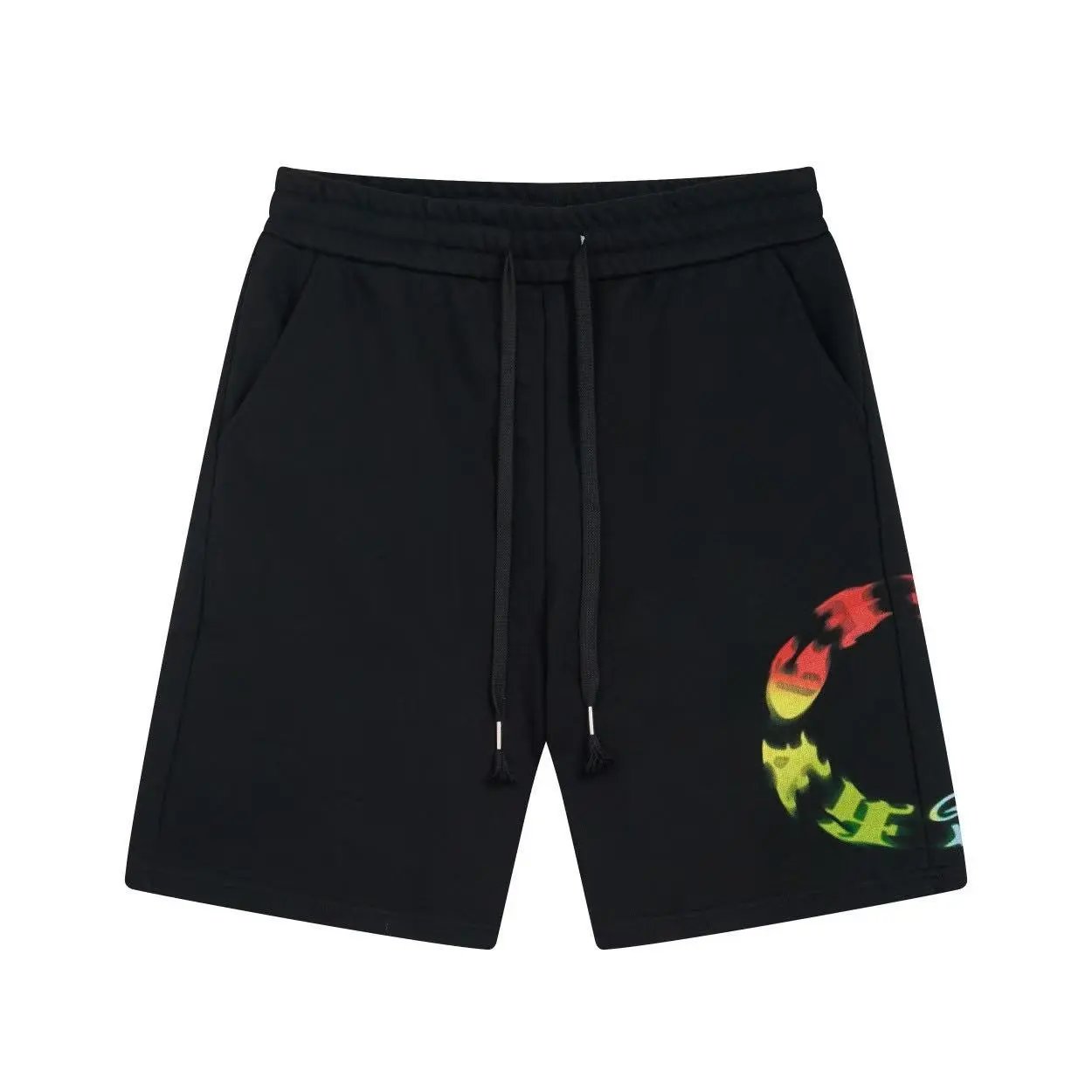 Corteiz Alcatraz Graphic Sweat Shorts Black Multicolor