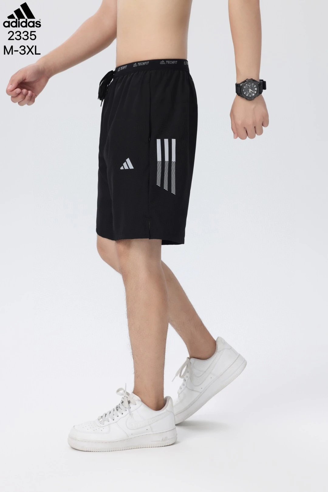 Adidas Techfit 3-Stripe Running Shorts Black