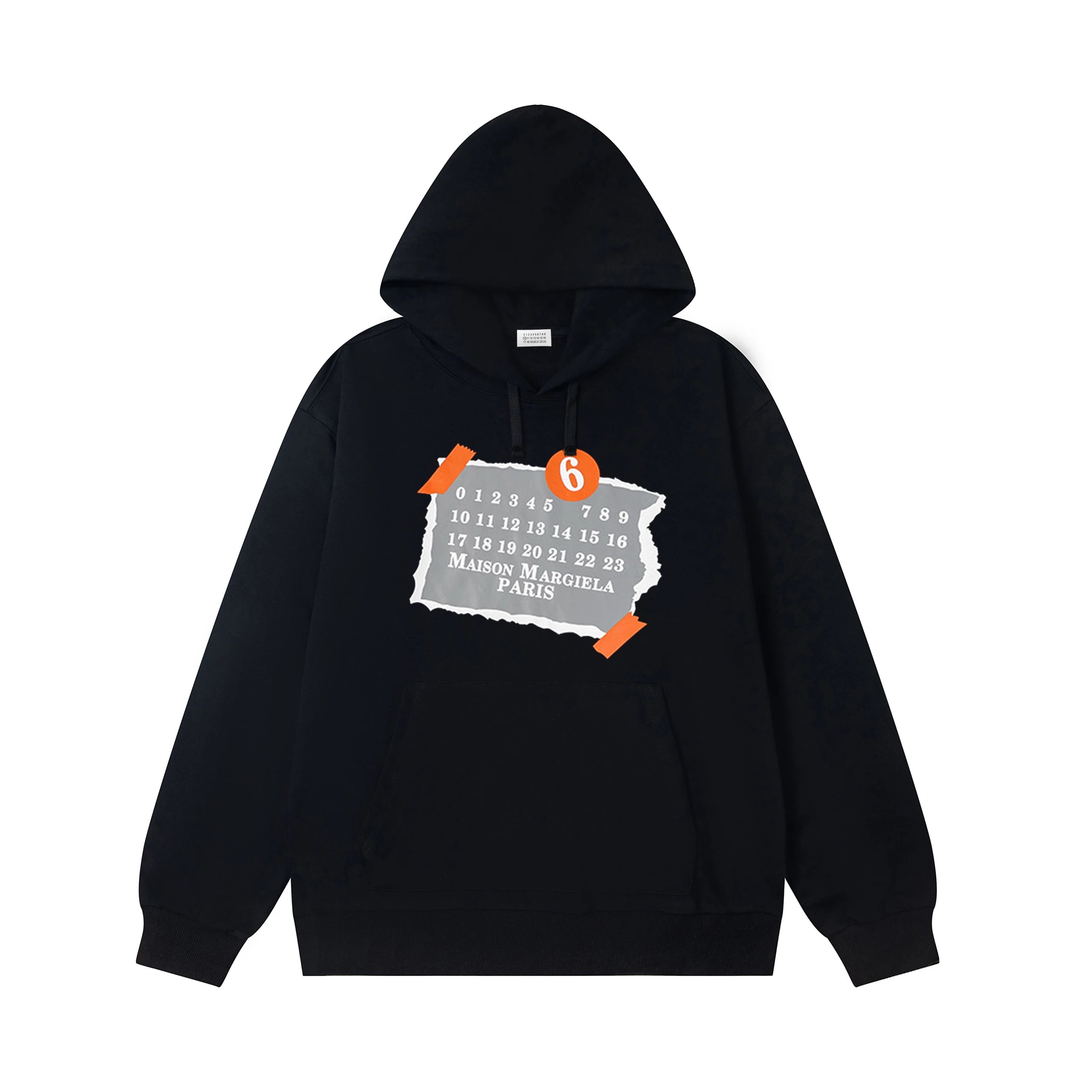 Off-White Numeric Tape Hoodie Black - 8