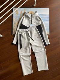 Black and light gray suit