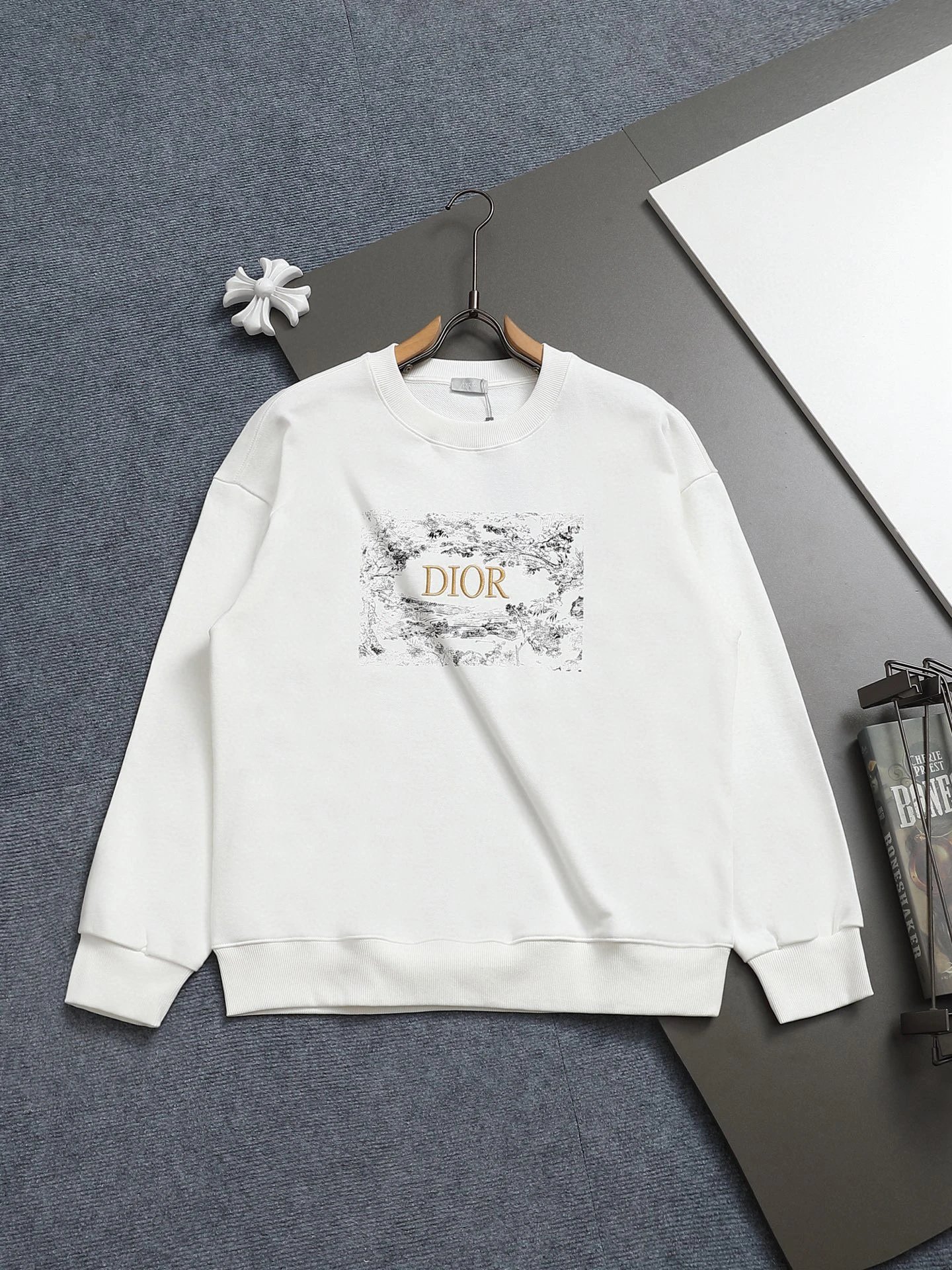 Dior Sweatshirt White Graphic