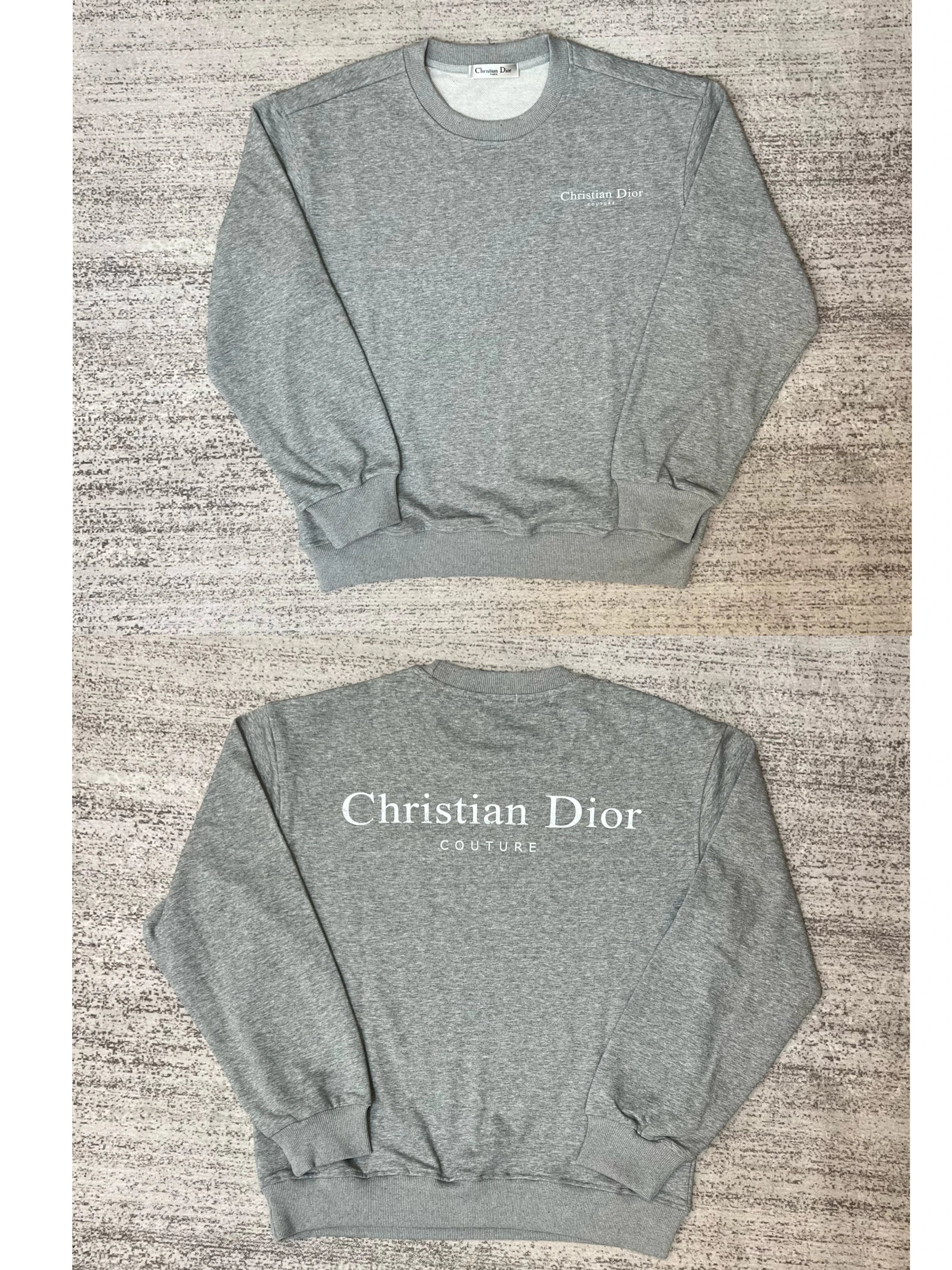 Christian Dior Couture Logo Crewneck Sweatshirt Grey