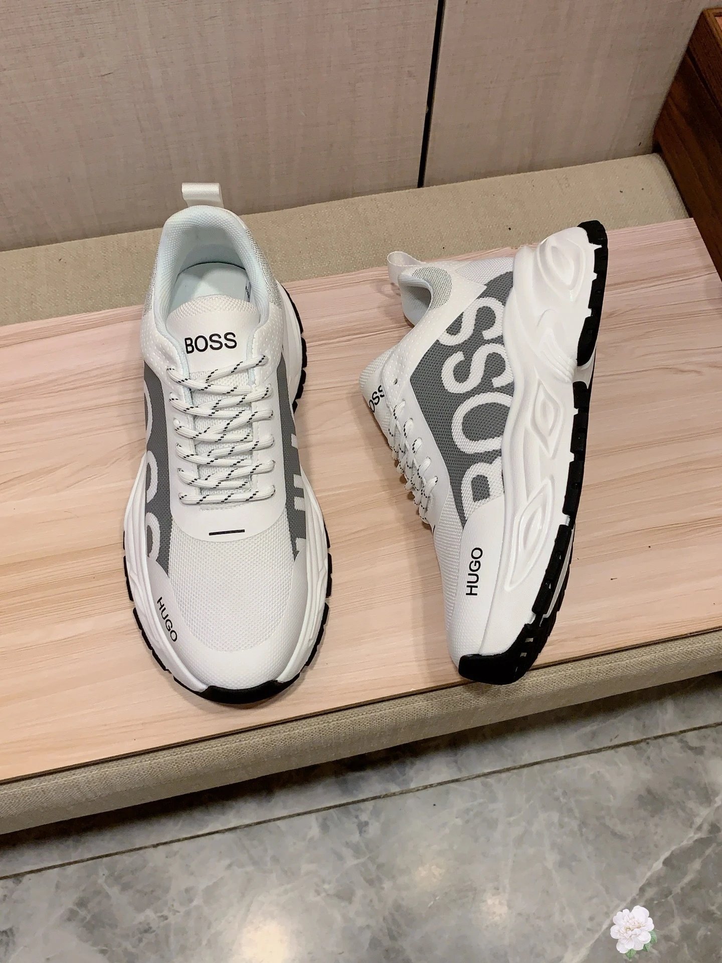 Hugo Boss Running Sneaker White Grey Black