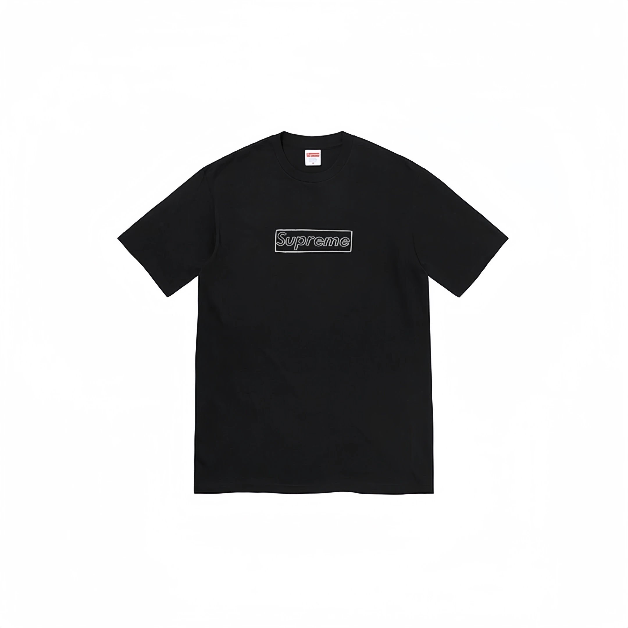 Supreme KAWS Chalk Box Logo Tee Black