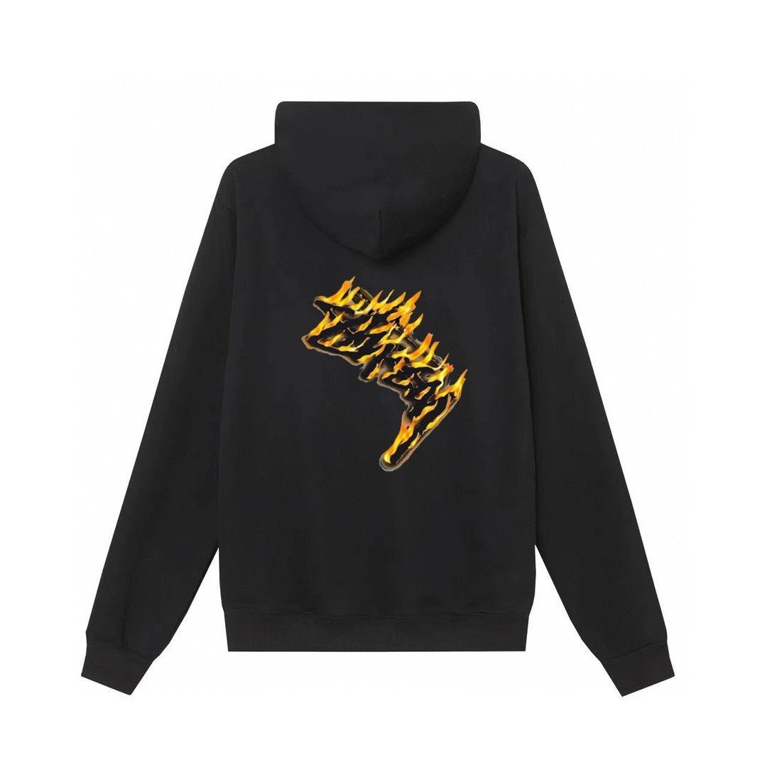 Stussy Flames Hoodie Black