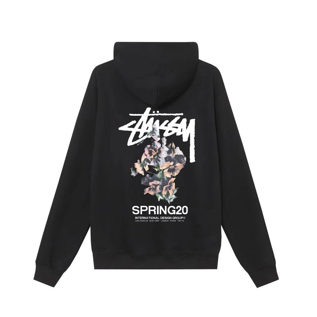 Stussy Hoodie Black Floral