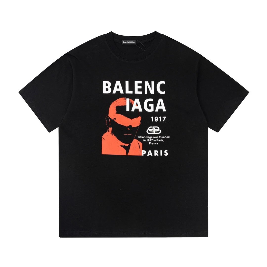 Balenciaga 1917 Founder Portrait Tee Black