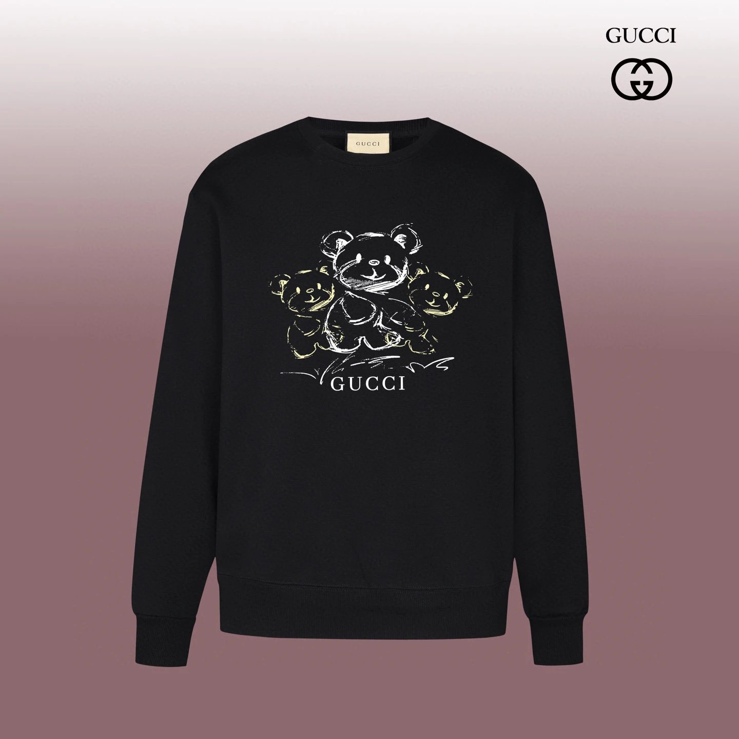 Gucci Dragon Print Crewneck Black Hoodie - 7