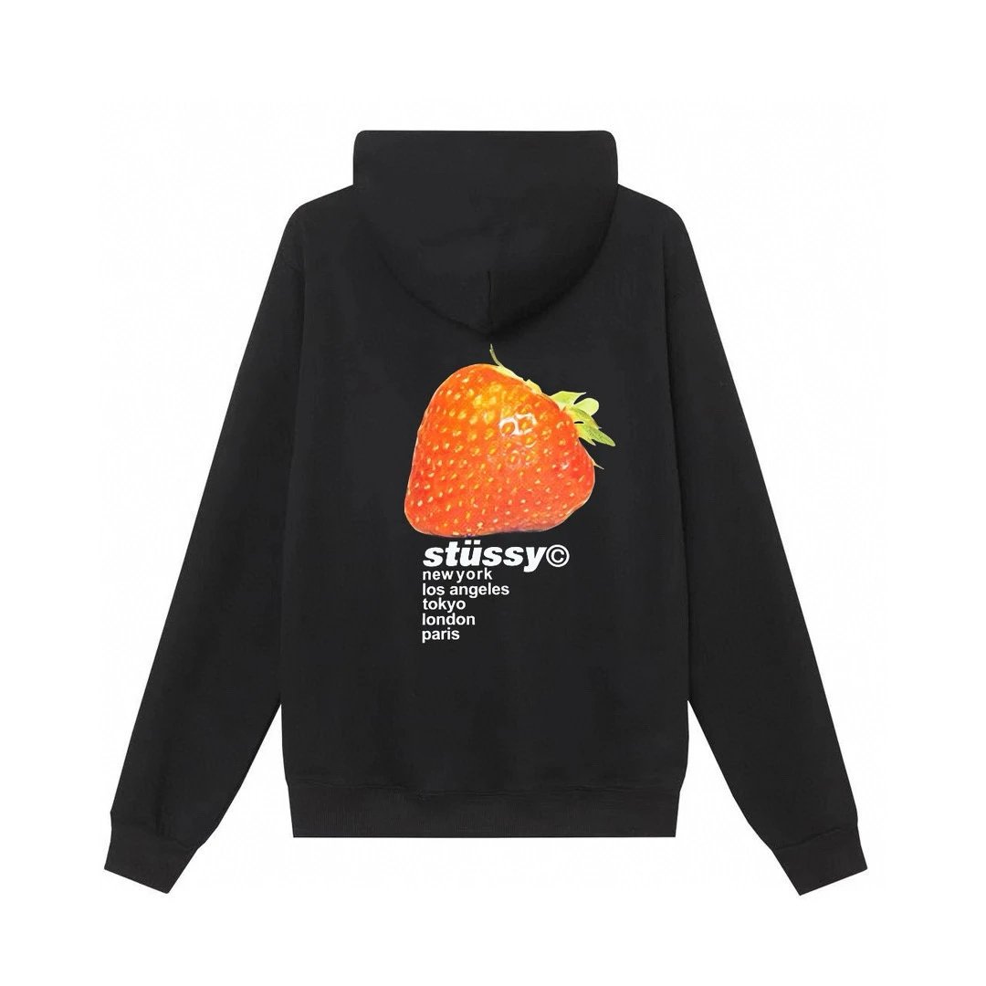 Stussy Hoodie Strawberry Black