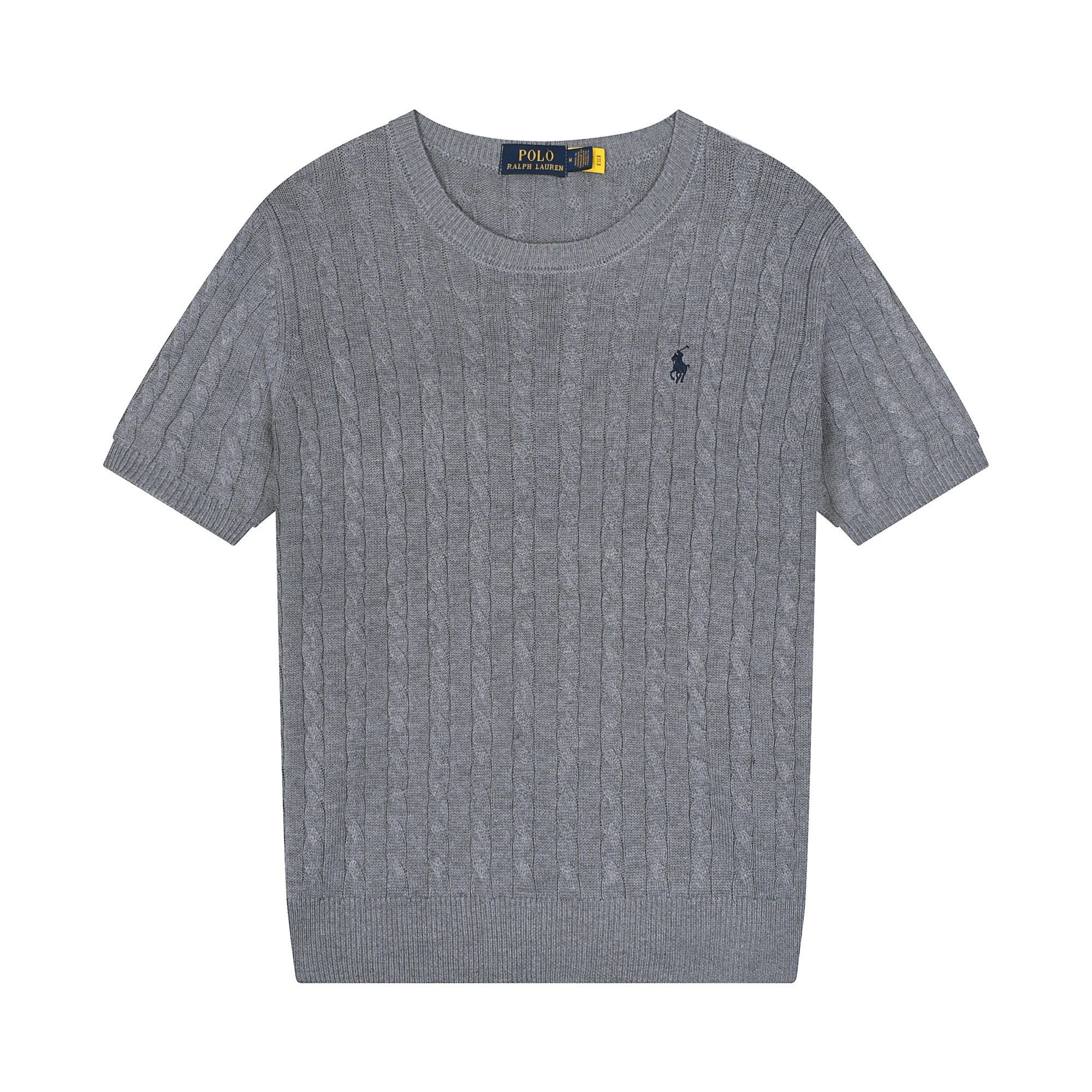 Polo Ralph Lauren Cable Knit Short-Sleeve Sweater Light Blue - 7