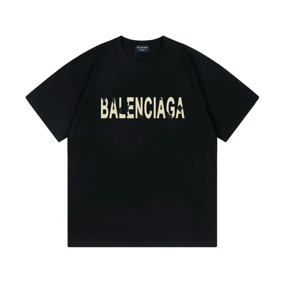 Balenciaga Blurred Logo Tee Black