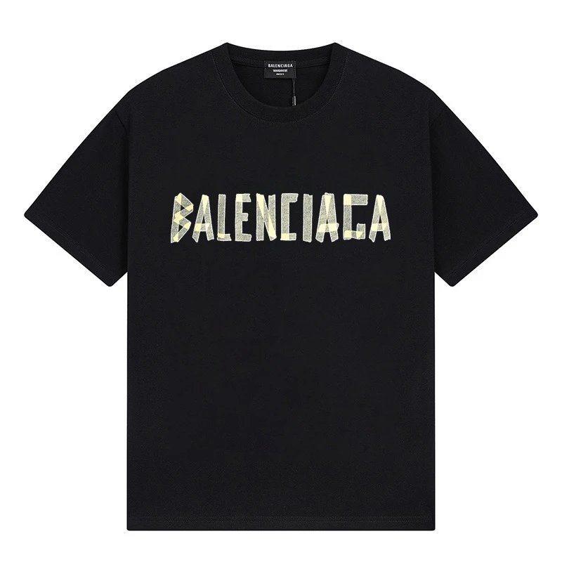 Balenciaga Tape Logo Tee Black