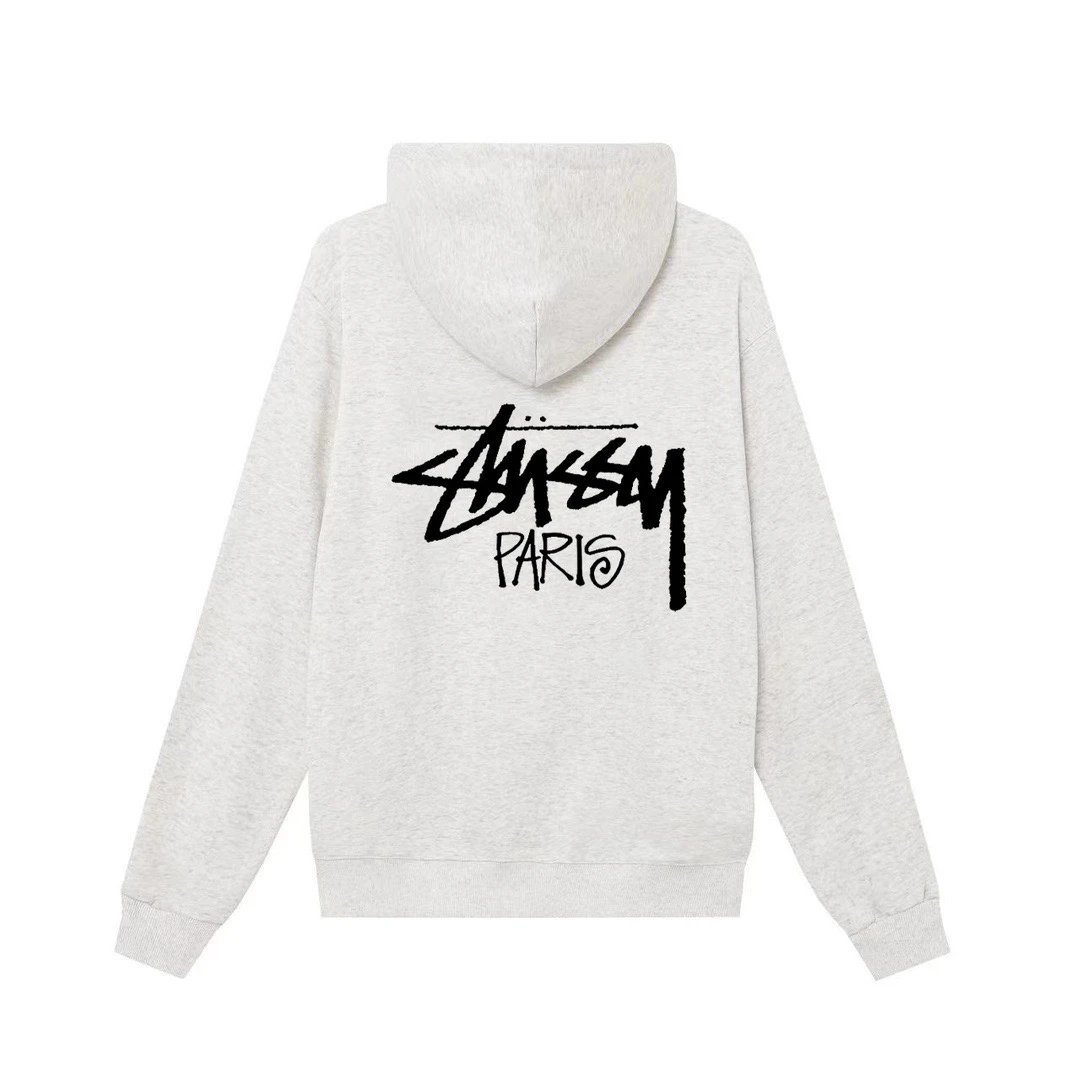 Stussy Paris Hoodie Ash Grey