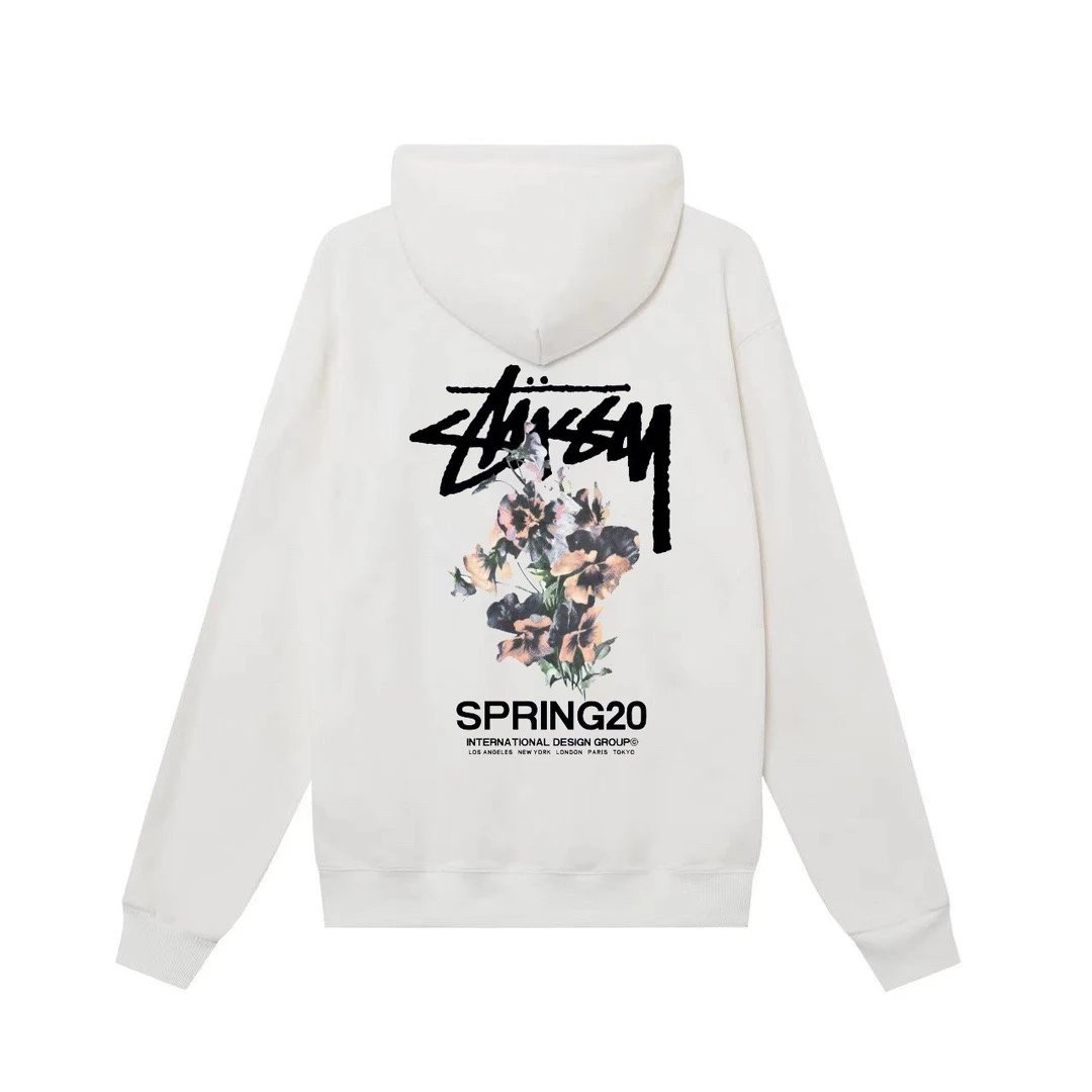 Stussy Hoodie Cream Floral