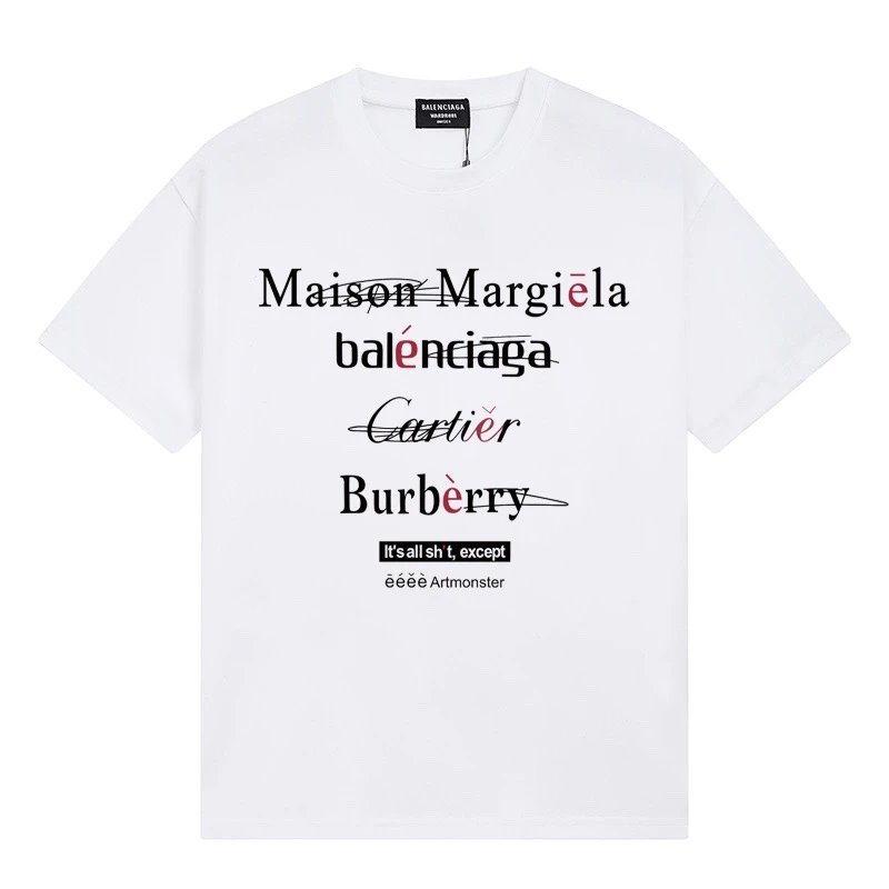 Balenciaga Multi-Brand Crossed Out Logo Tee White