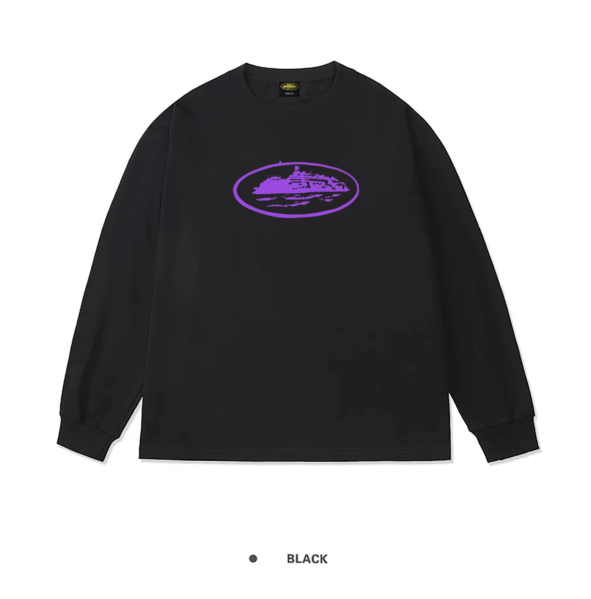 Corteiz Alcatraz Island Long Sleeve Tee Black Purple