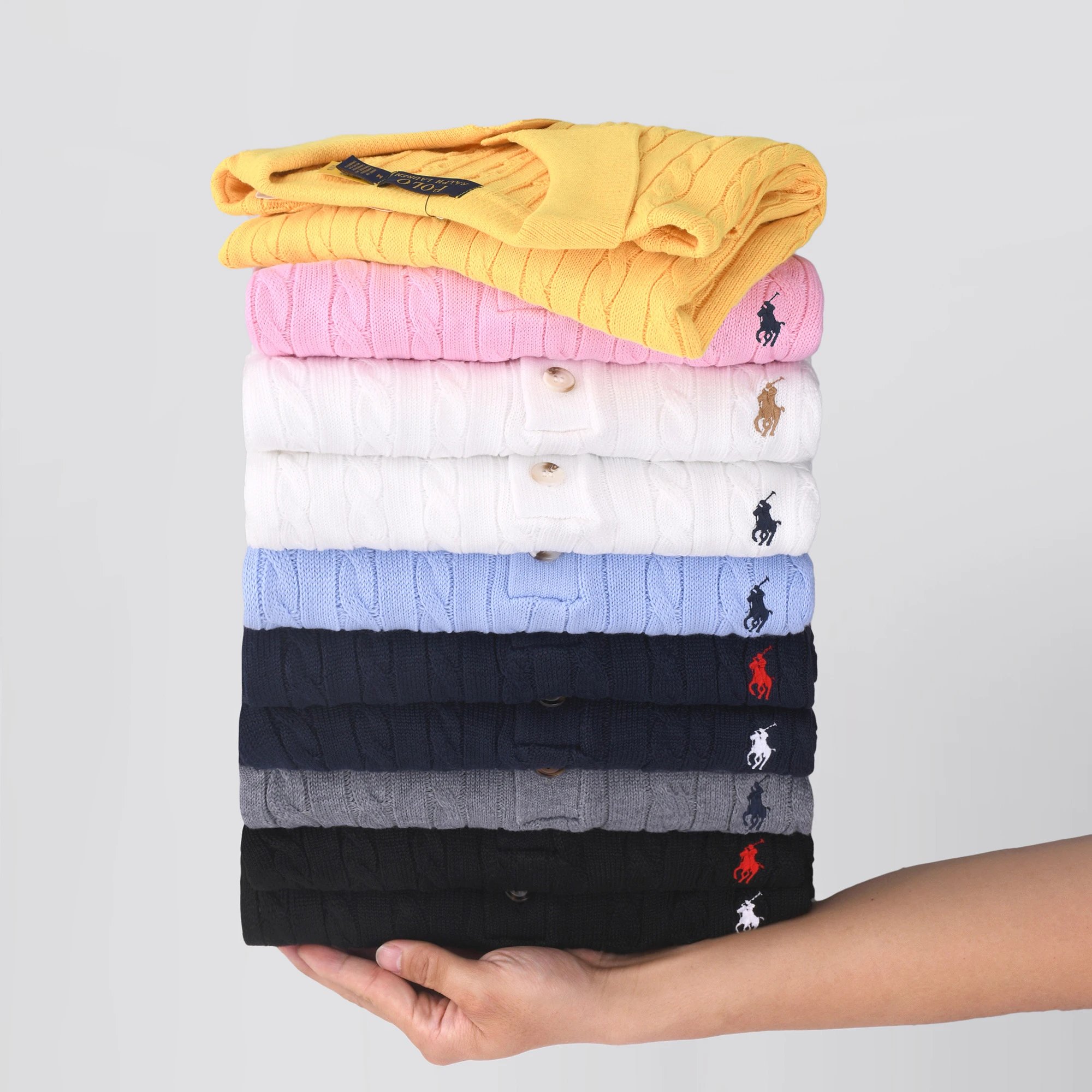 【DX19】Spring/Summer New Arrival Short Sleeve Knit Polo Sweater, 100% Cotton