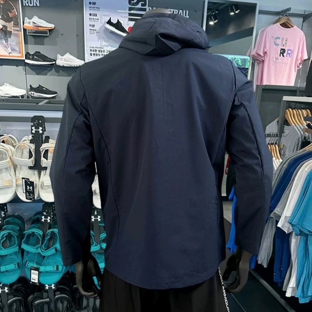 Under Armour Windstopper Jacket Navy Blue Outerwear - 14