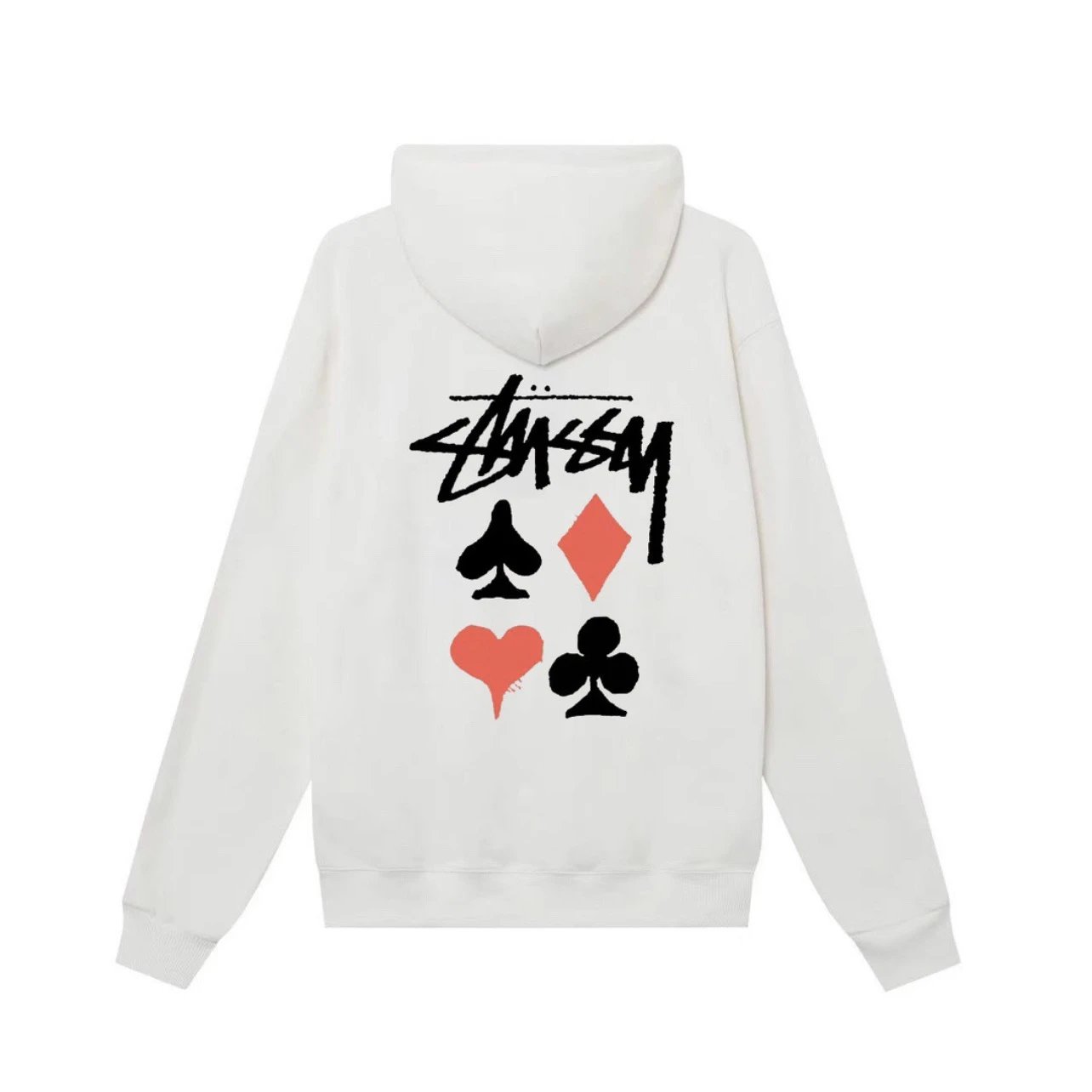 Stussy Playing Cards Hoodie White