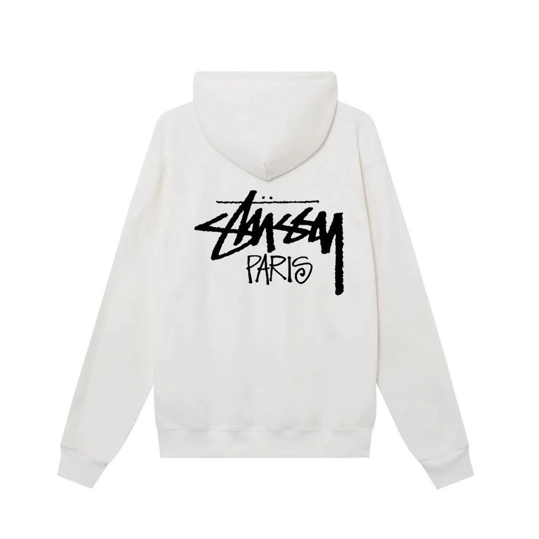 Stussy Chain Steering Wheel Hoodie White