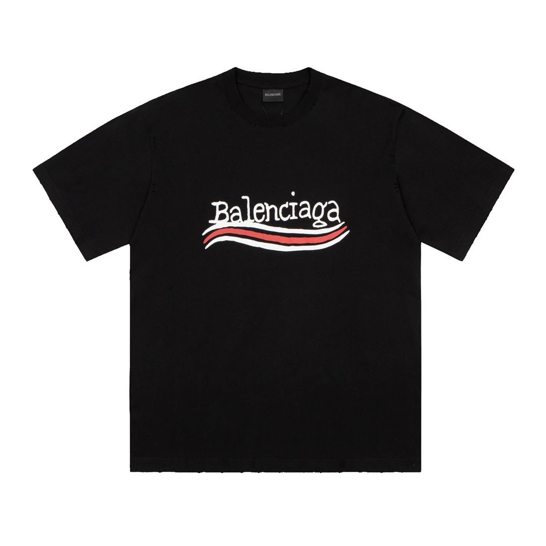 Balenciaga Political Campaign Logo Tee Black