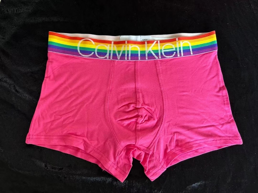 Calvin Klein Rainbow Logo Boxer Briefs - Black and Pink - 5