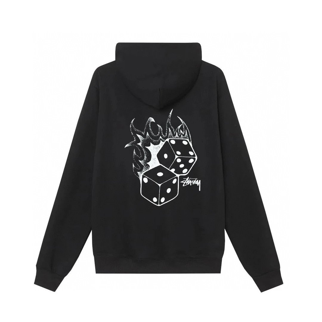 Stussy Dice Flames Hoodie Black