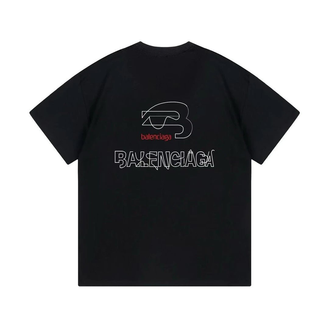 Balenciaga Racing B Logo Graphic Tee Black