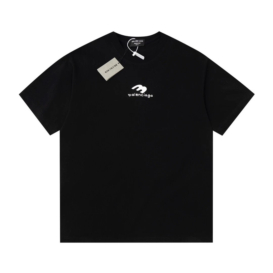 Balenciaga BB Logo Small Chest Tee Black