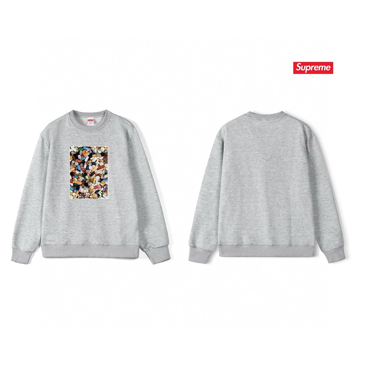 Supreme Knowledge Is Supreme Graphic Crewneck Sweatshirt White Hoodie - 11