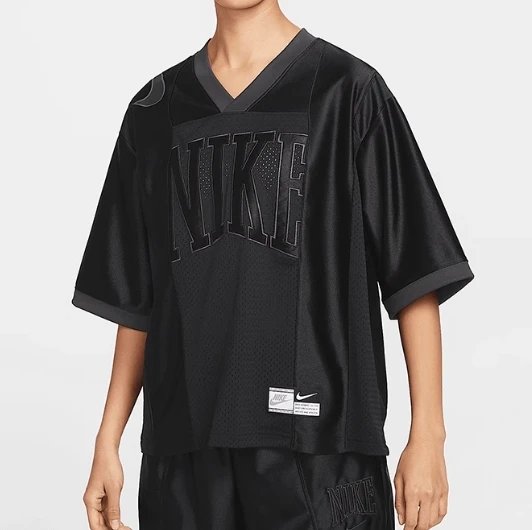 Nike Mesh Panel V-Neck Jersey Silver - 10