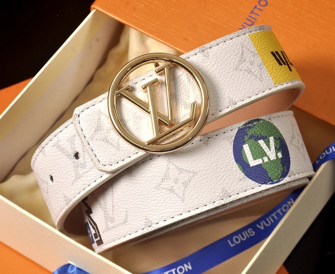 Louis Vuitton LV Initiales Damier Graphite Belt Silver Buckle
