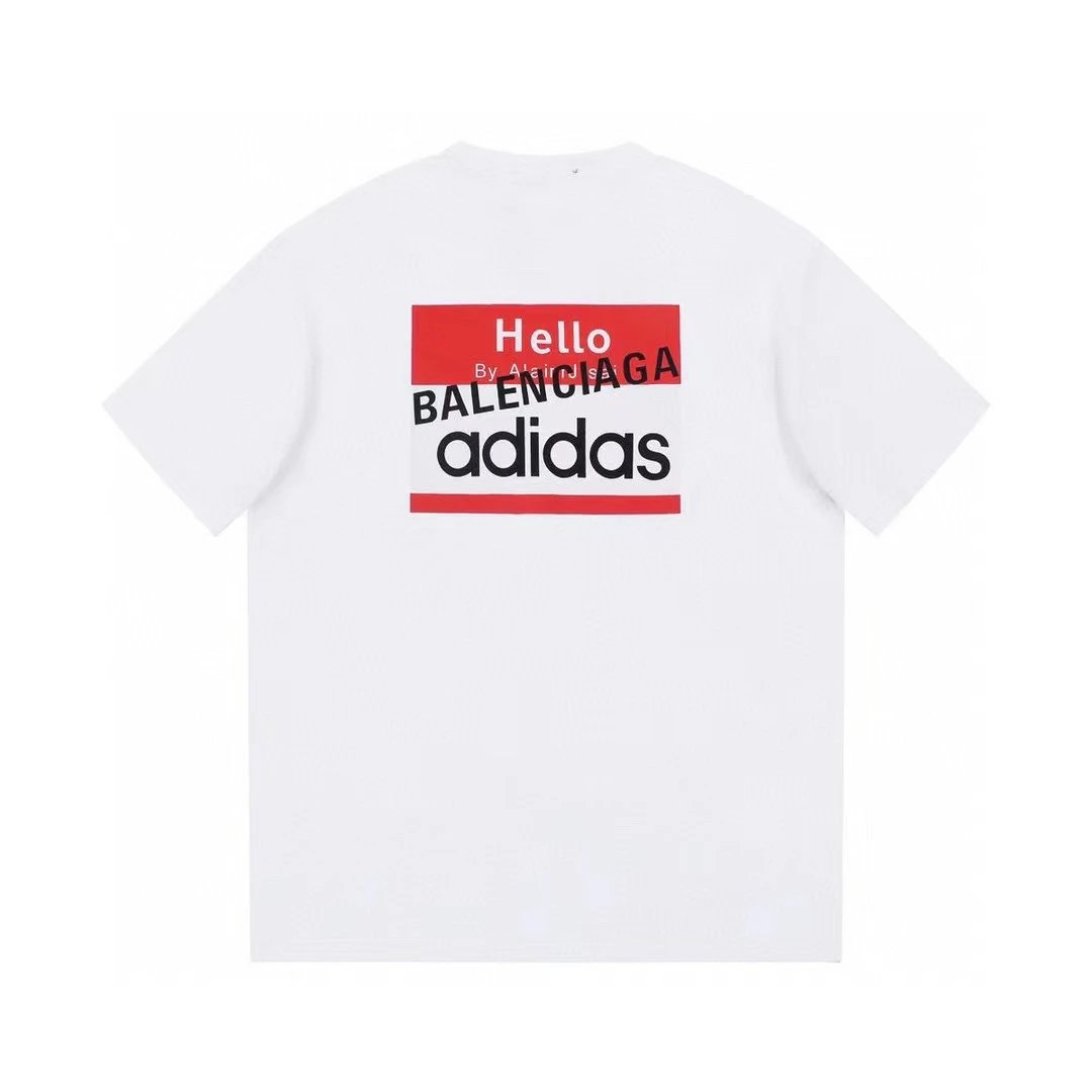 Balenciaga x Adidas Hello Name Tag Tee White