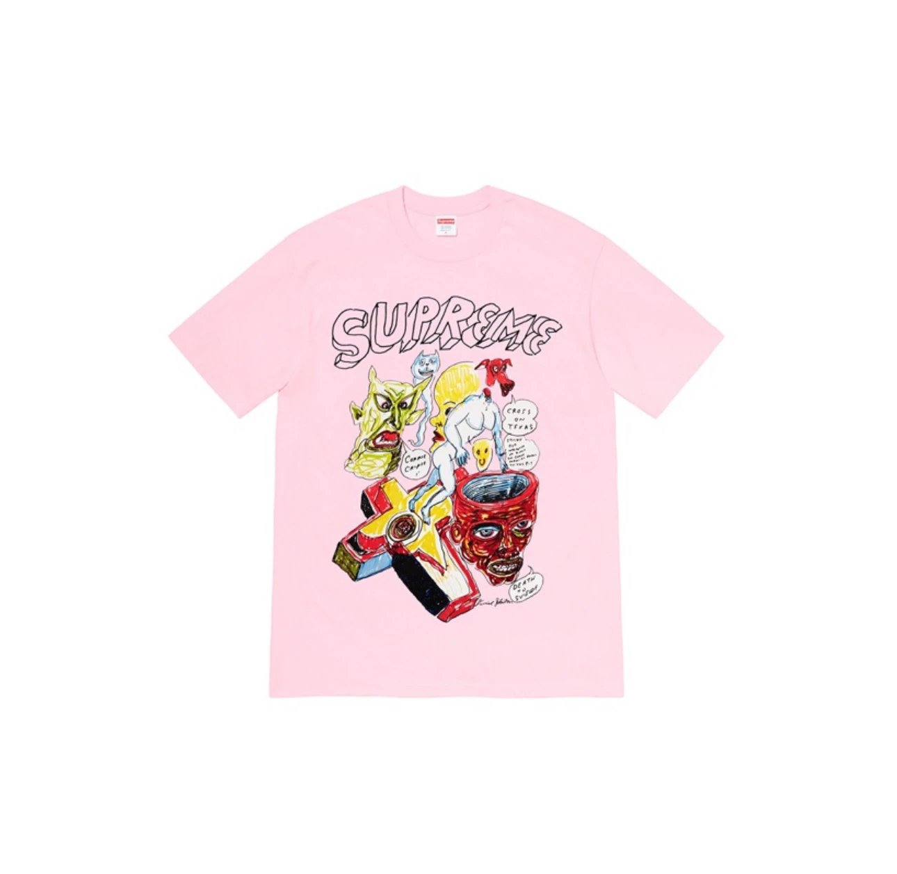 Supreme Death to Supreme Tee Pink