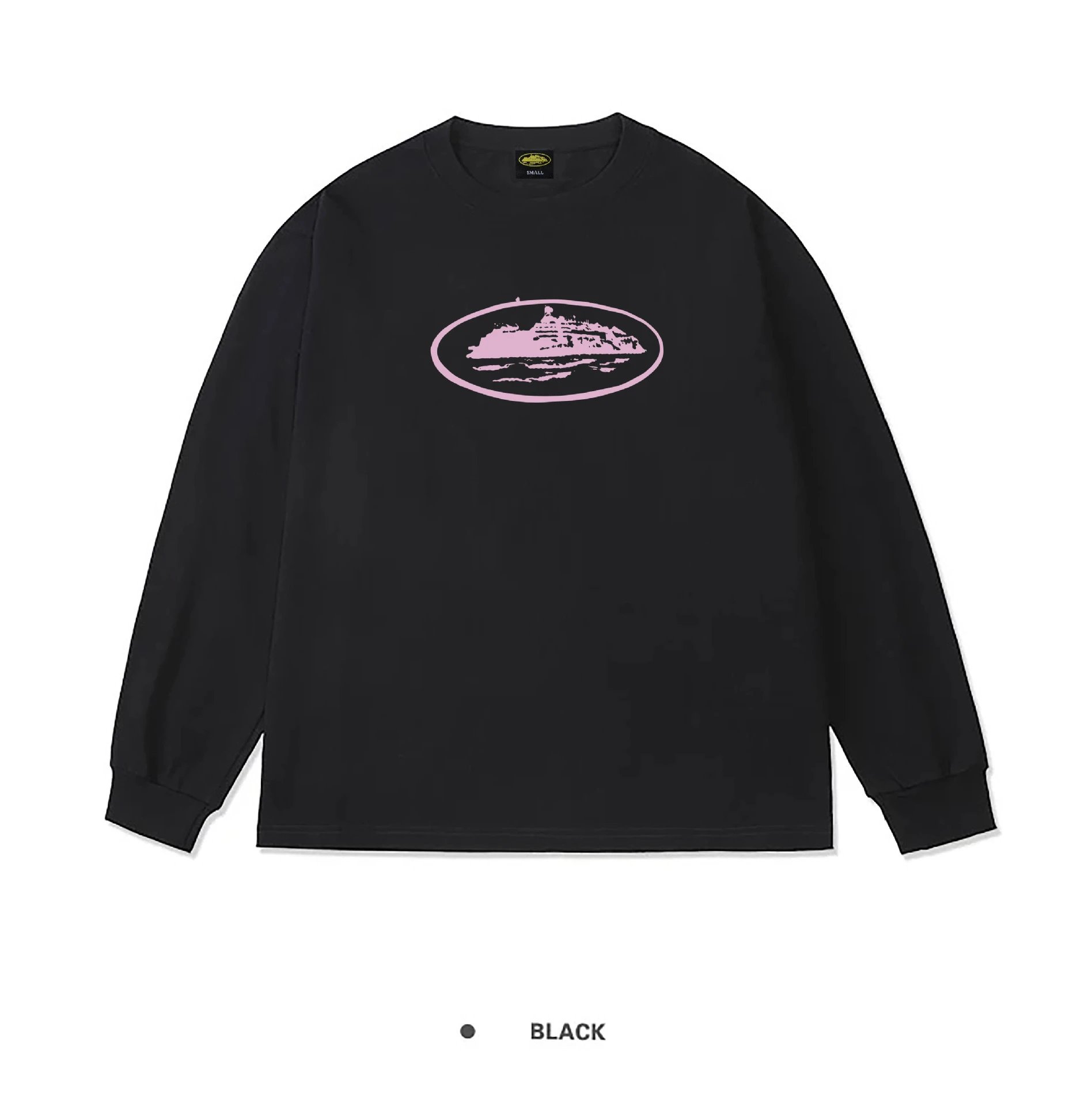 Corteiz Alcatraz Island Long Sleeve Tee Black Pink