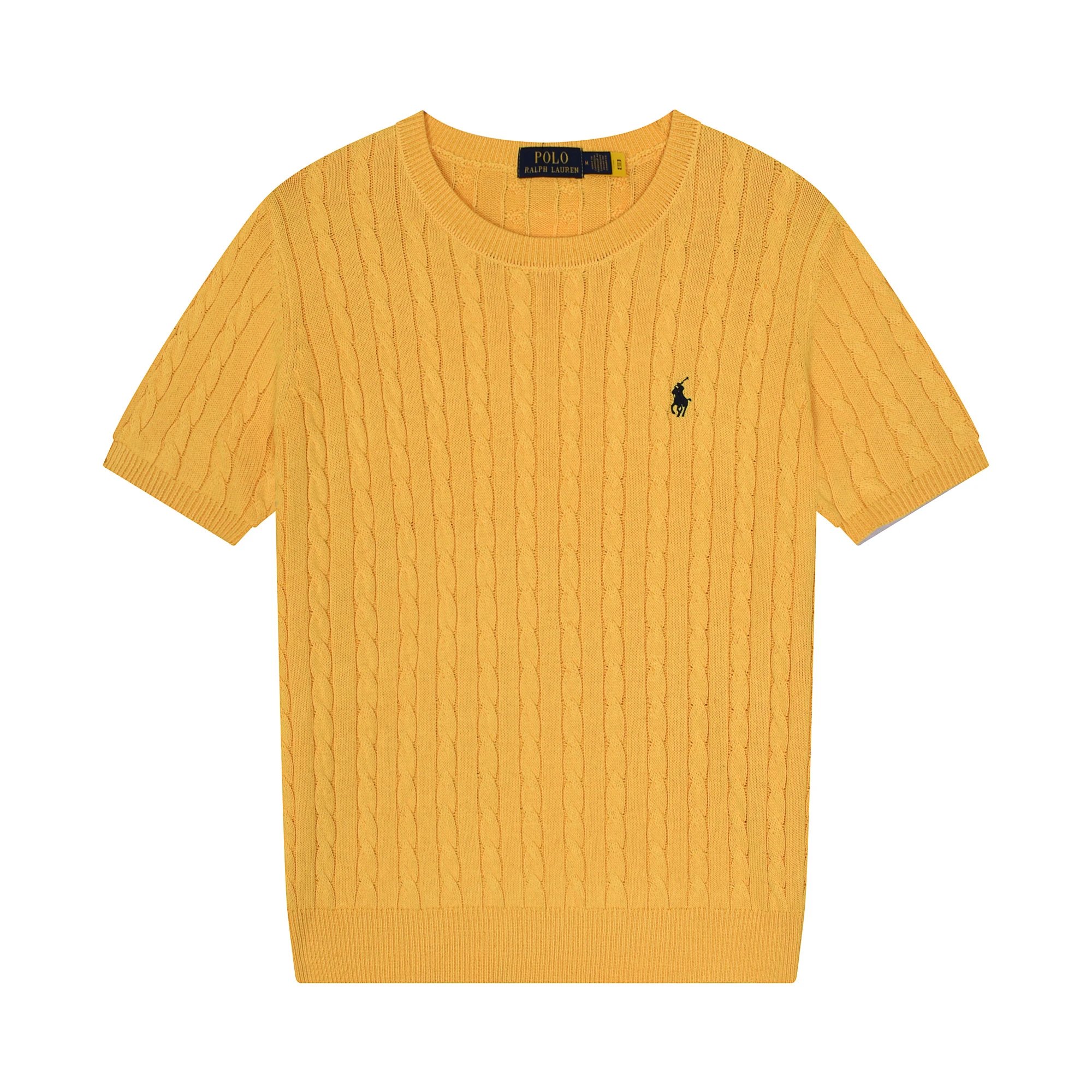 Polo Ralph Lauren Cable Knit Short-Sleeve Sweater Light Blue - 12